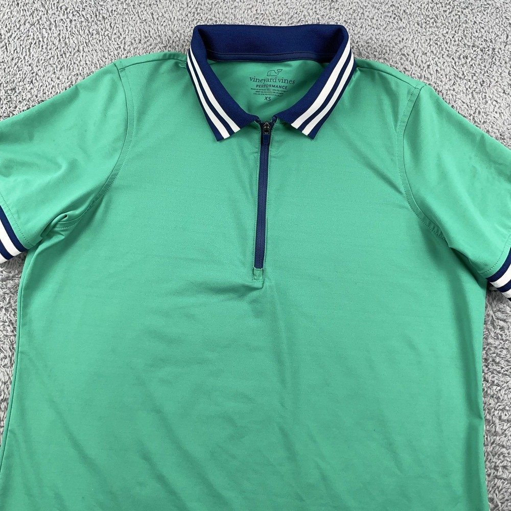 Vineyard Vines Performance Shirt Womens XS Quarter Zip Polo Golf Brrr Stretch